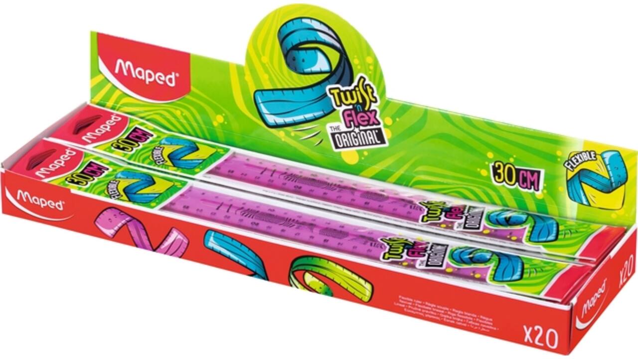 Liniaal Maped Twist 'n Flex 30cm assorti
