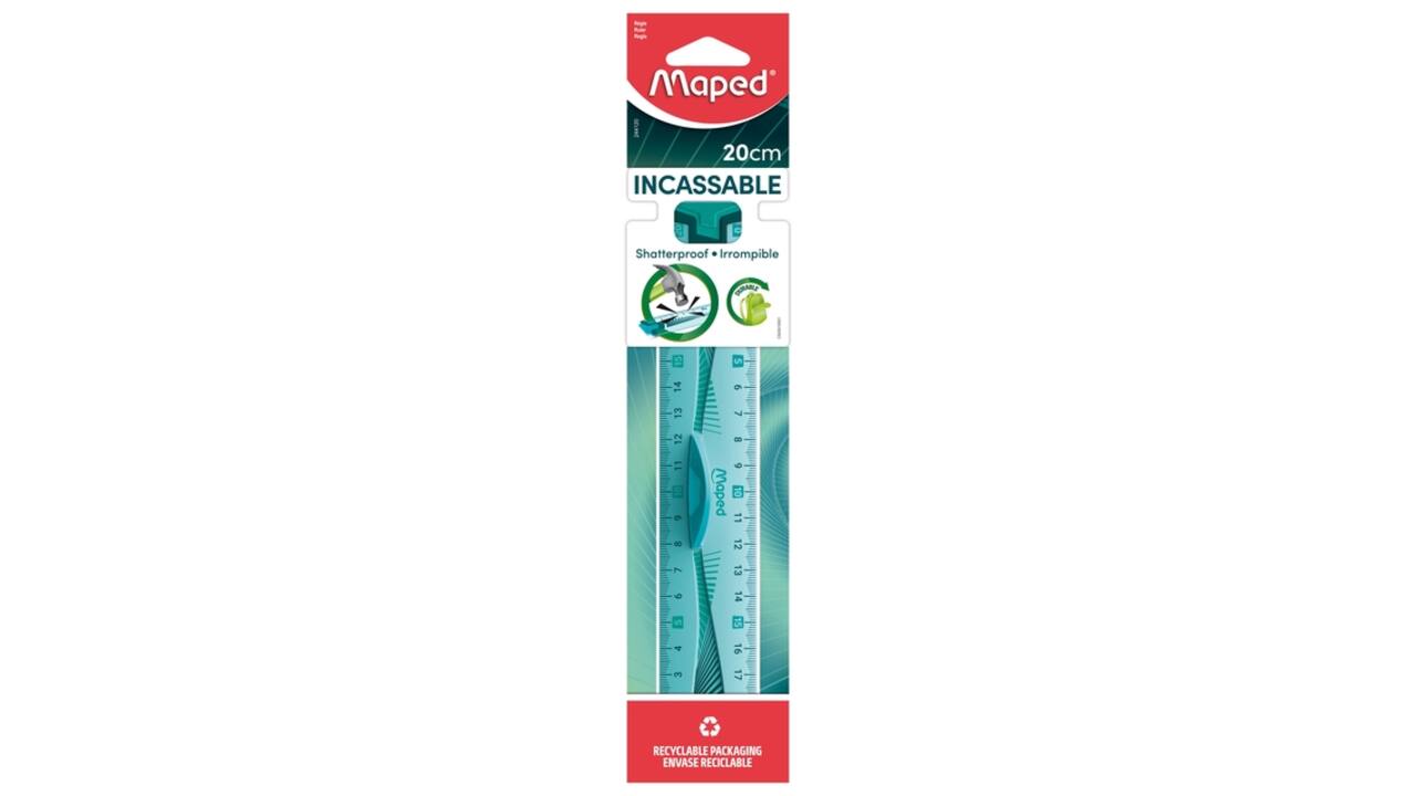 Liniaal Maped Flex met grip 20cm assorti