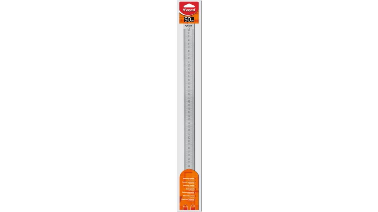 Liniaal Maped metaal 50cm