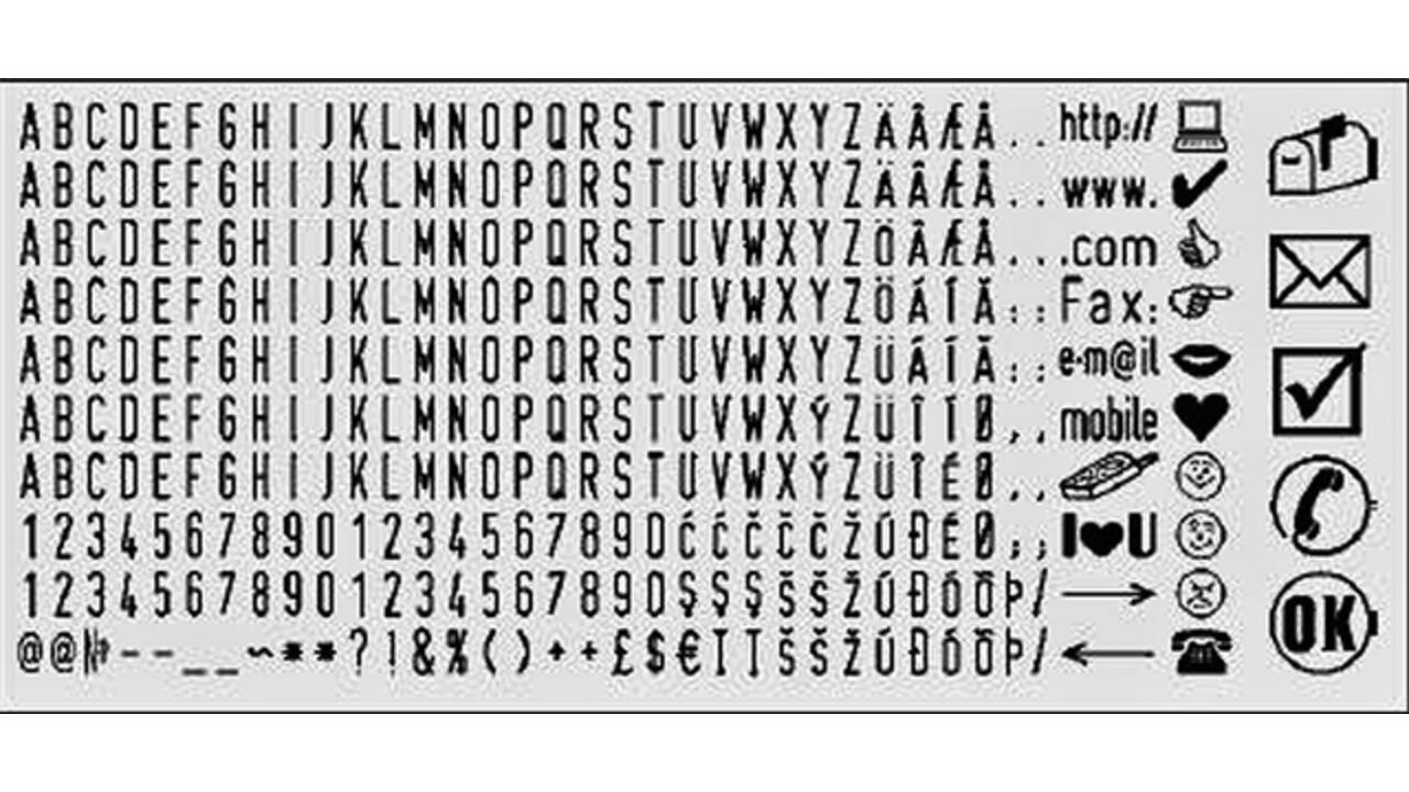 Tekststempel Colop Printer 30/1 letterset en pincet
