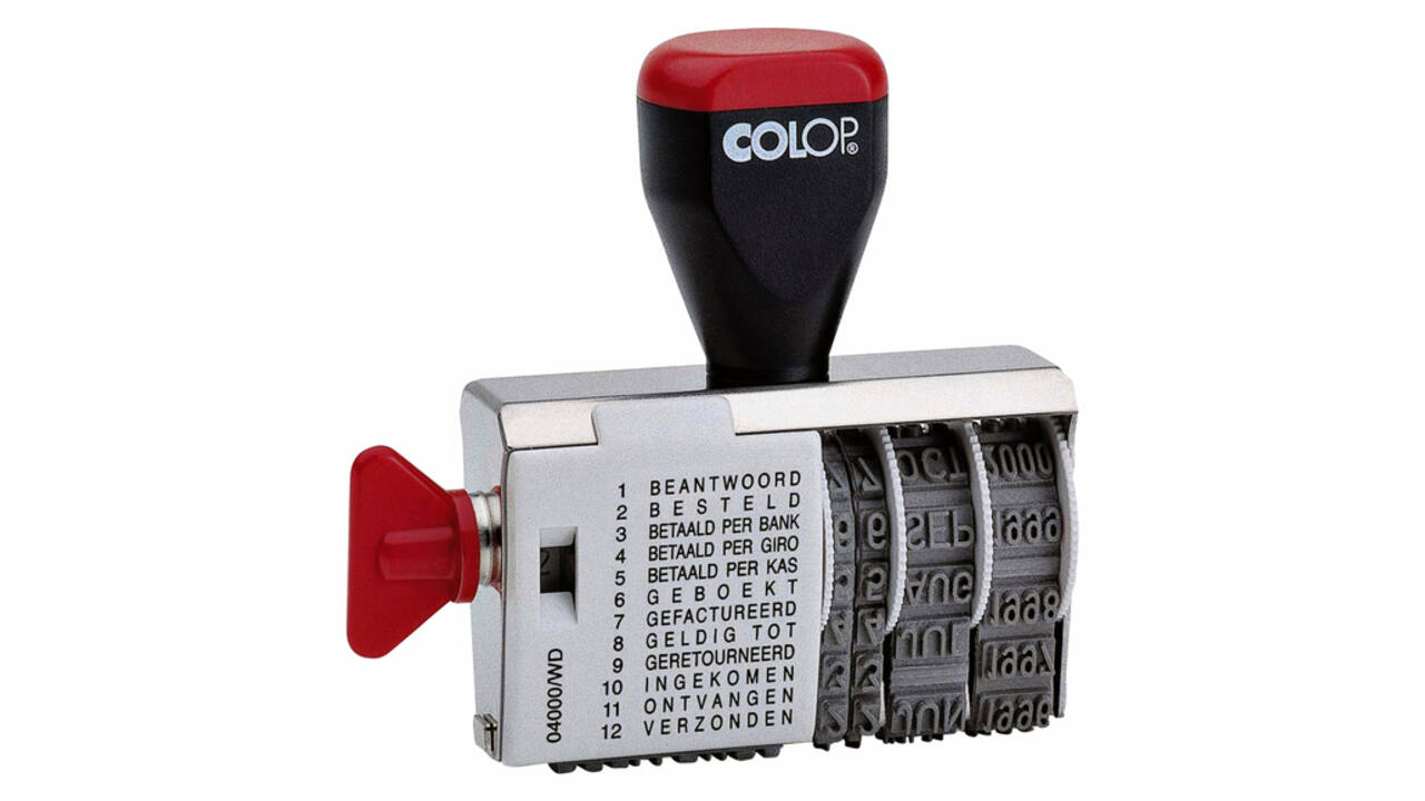 Woord-datumstempel Colop 04000/WD 12 teksten