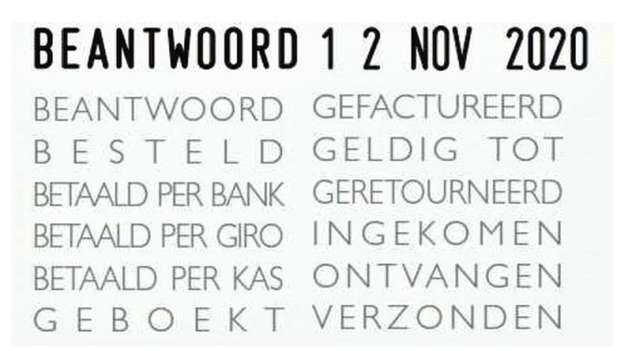Woord-datumstempel Colop 04000/WD 12 teksten