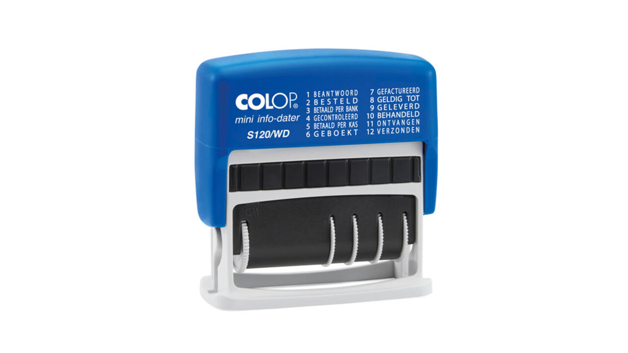Woord-datumstempel Colop Printer Mini S 120/WD 12 teksten