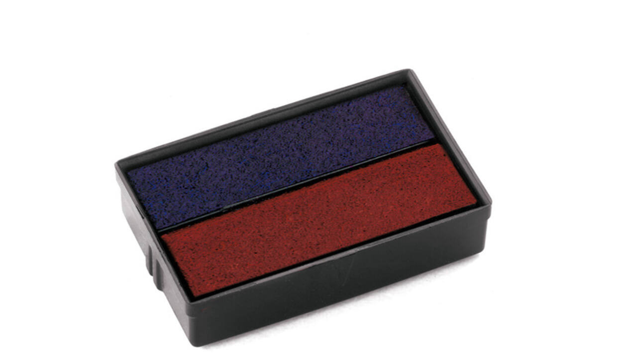 Stempelkussen Colop E/10/2 blauw en rood
