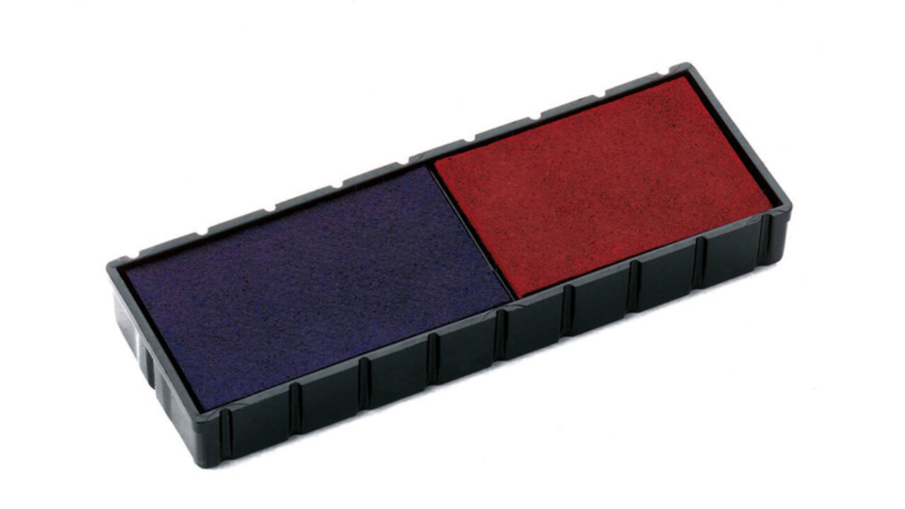 Stempelkussen Colop E/12/2 blauw en rood