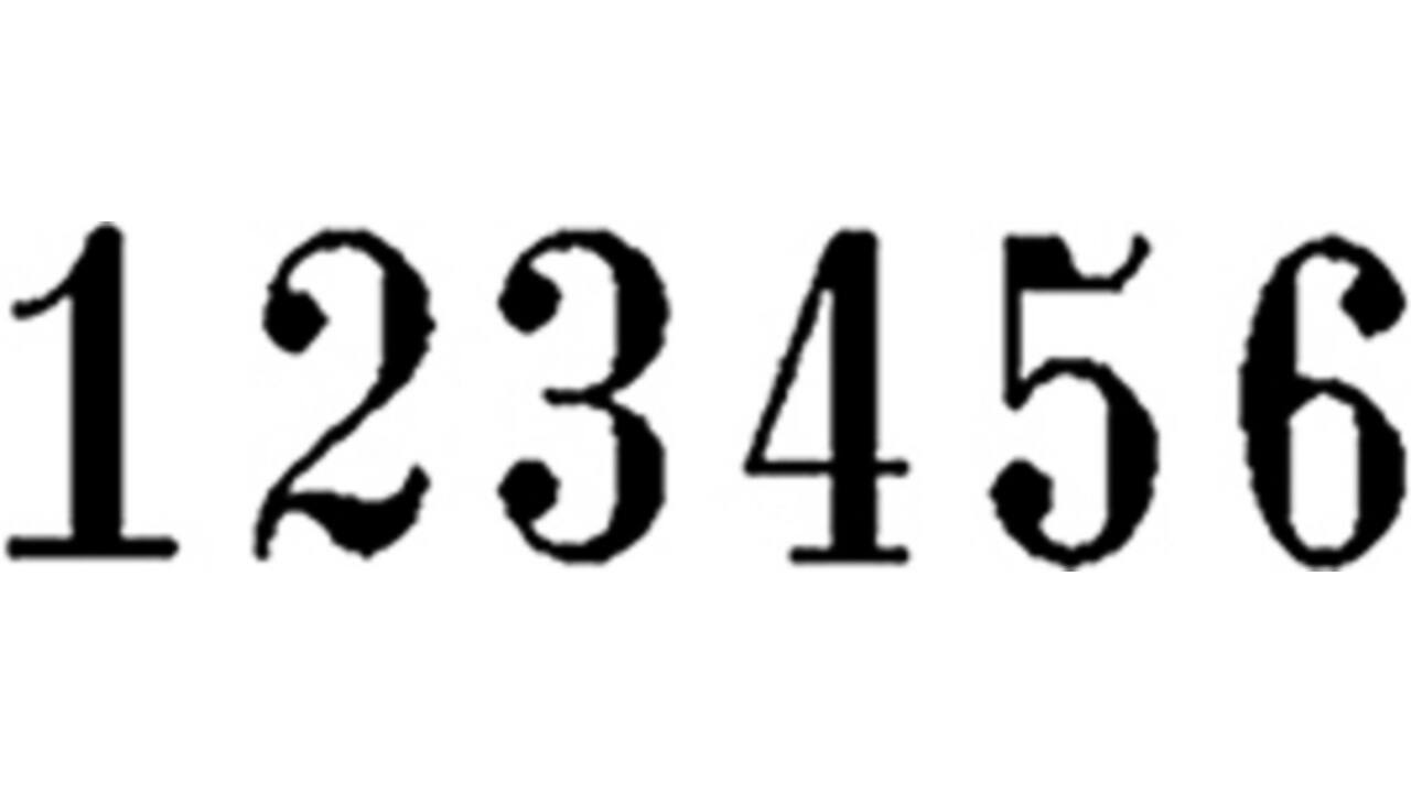 Numeroteur Reiner B6K Antiqua 4.5mm 6 cijfers