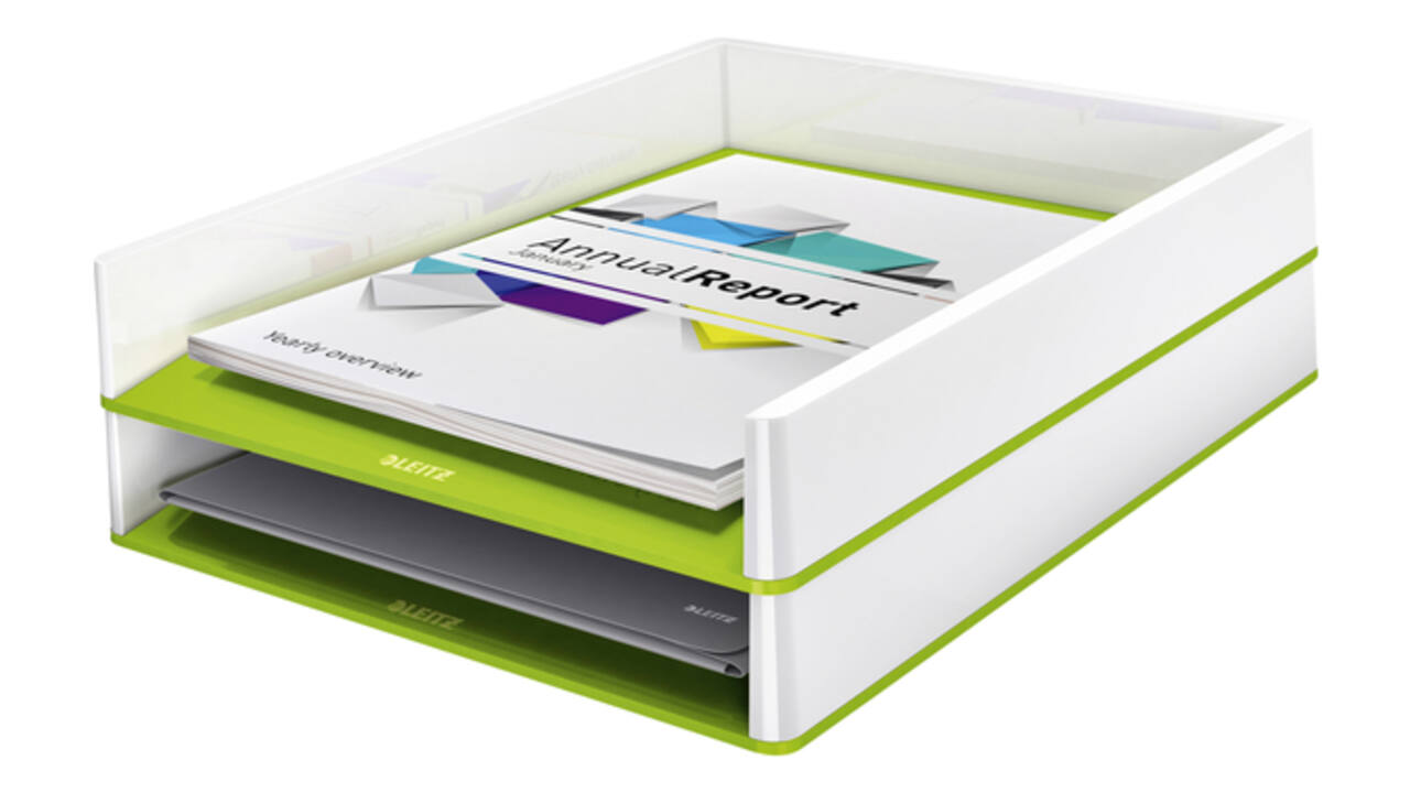 Brievenbak Leitz WOW A4 wit/groen