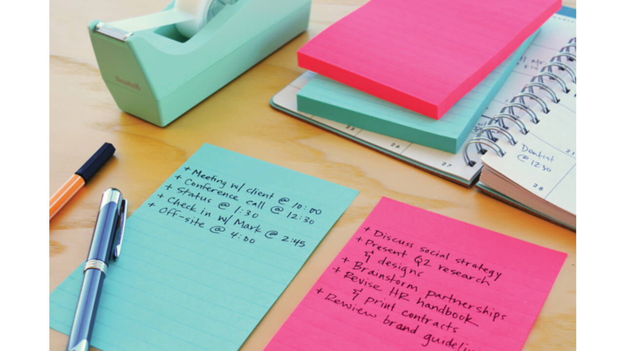 Memoblok Post-it 4690 Super Sticky 101x152mm lijn Bangkok 3 stuks