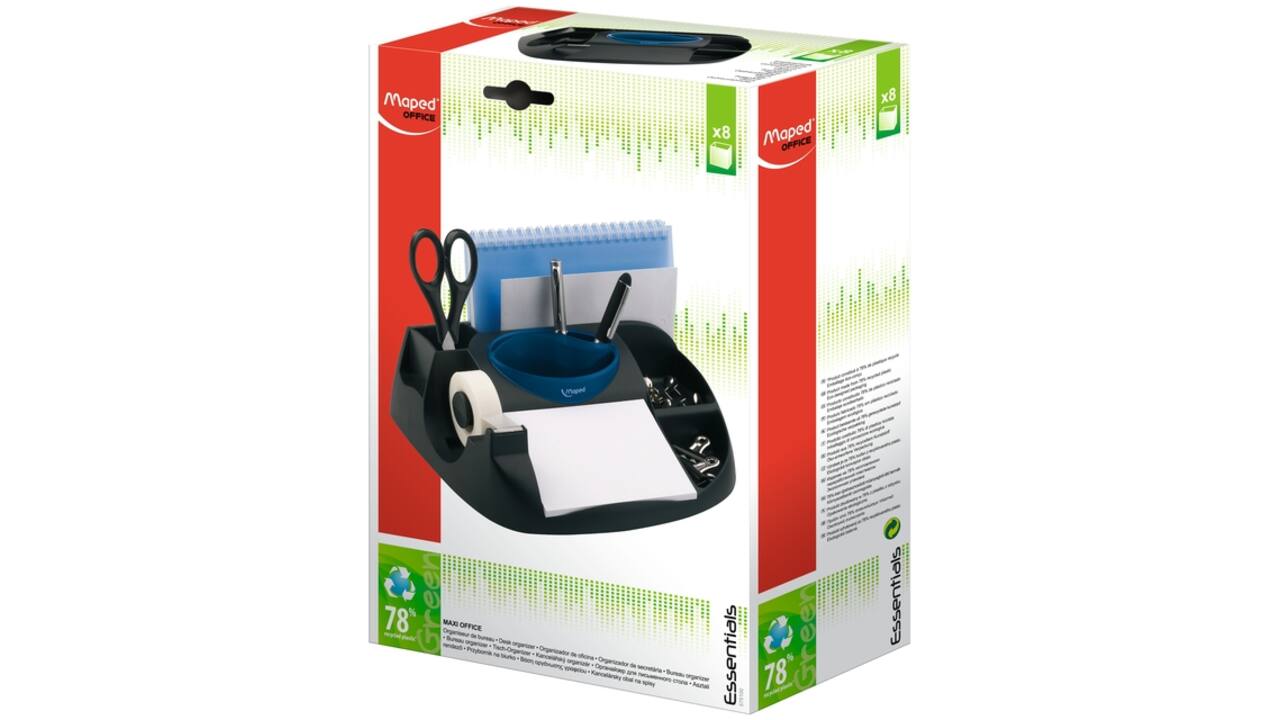 Bureau organizer Maped Essentials Green Maxi met 8 vakken zwart