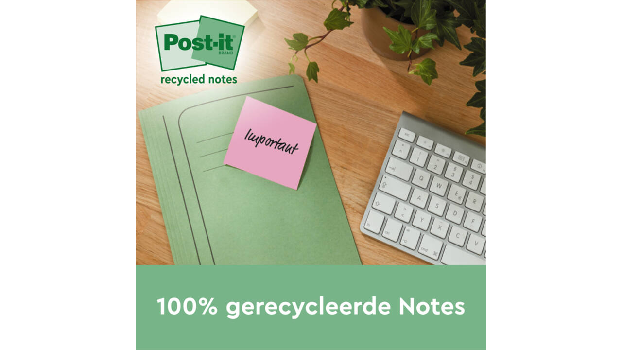 Memoblok Post-it 653-1RPT 38x51mm rainbow pastel 24 stuks