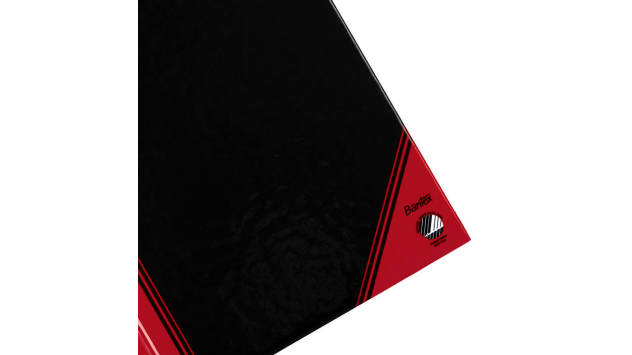 Notitieboek Bantex zwart/rood A6 lijn 70gr 96vel