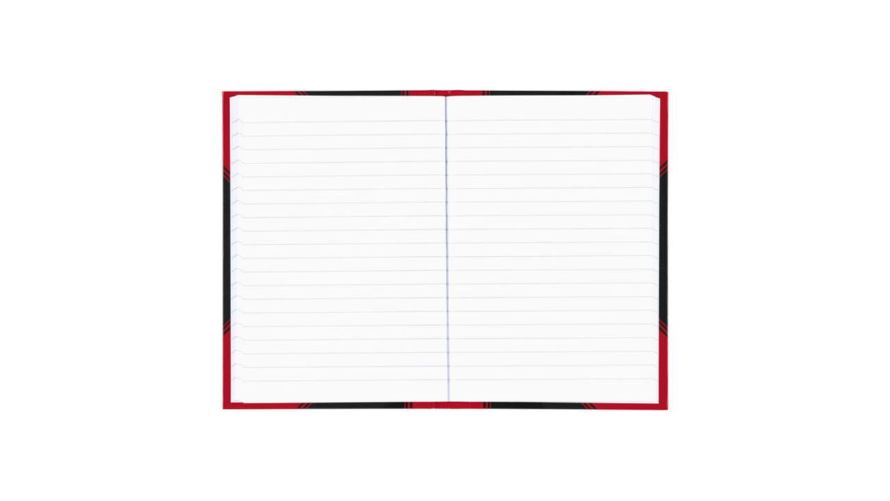 Notitieboek Bantex zwart/rood A5 lijn 70gr 96vel