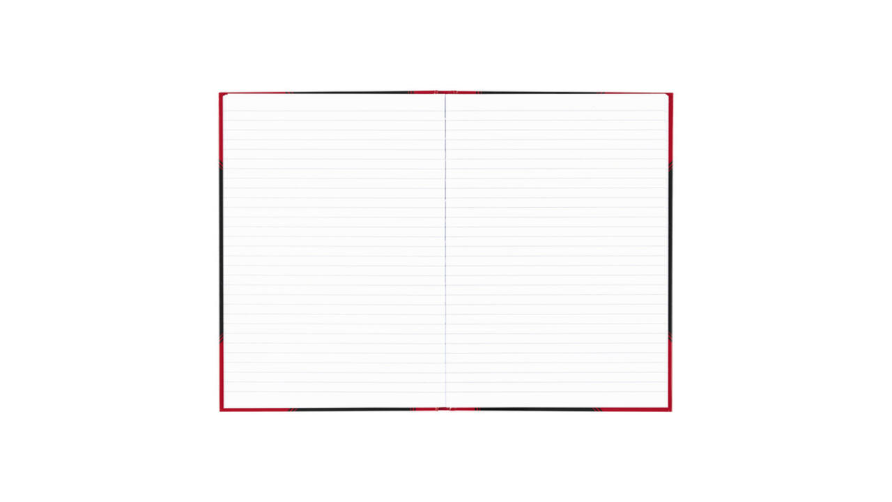 Notitieboek Bantex zwart/rood A4 lijn 70gr 96vel