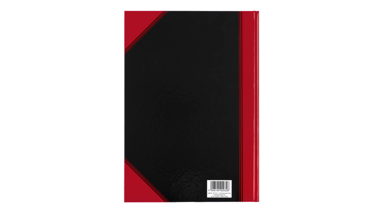 Notitieboek Bantex zwart/rood A4 lijn 70gr 96vel