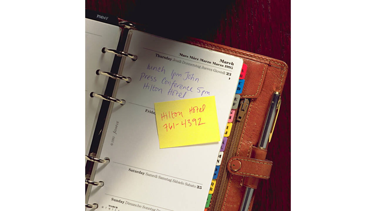 Memoblok Post-it 653-1B recycled 38x51mm canary yellow 6 stuks