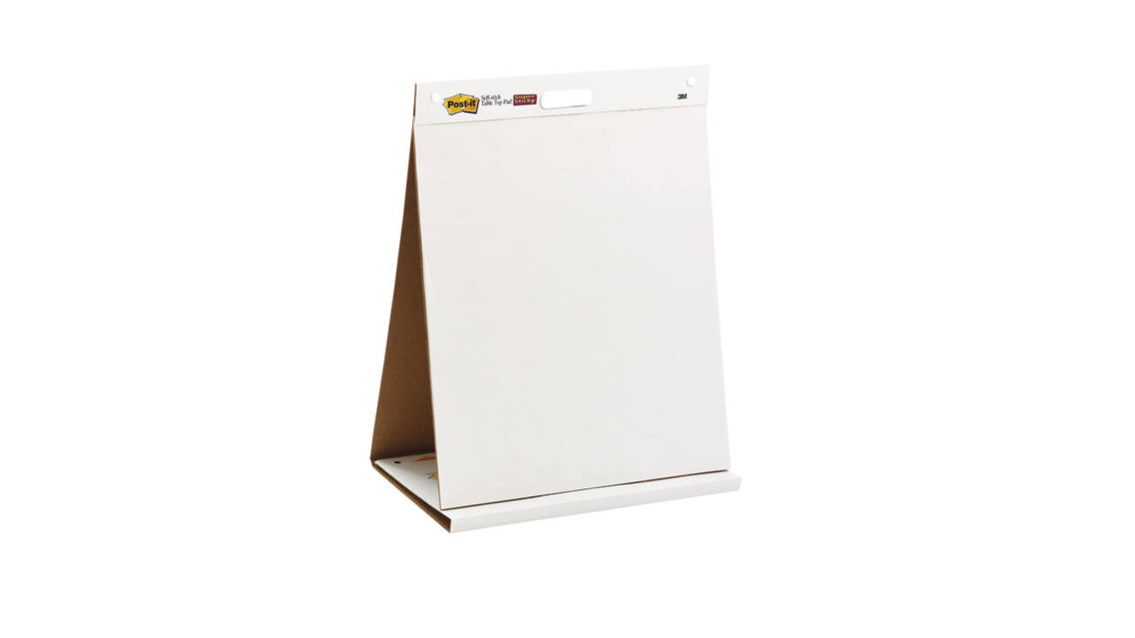 Meeting chart Post-it 563R Super Sticky 50,8x58,4cm met tafelstandaard wit 20 vel