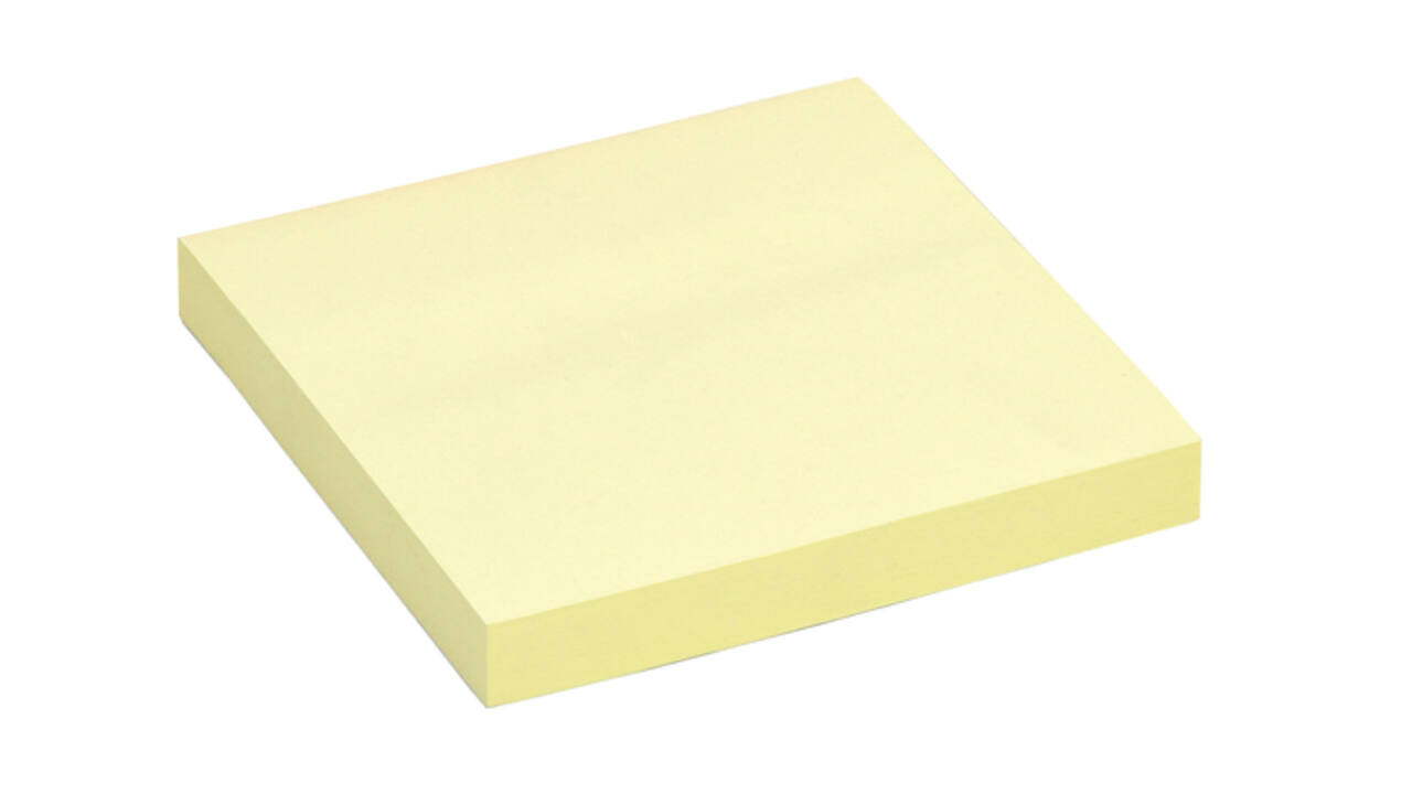 Memoblok Quantore 76x76mm geel 100 vel
