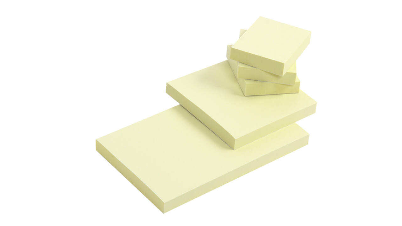 Memoblok Quantore 38x51mm geel 3 stuks