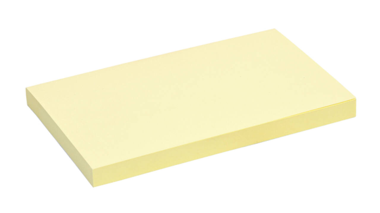 Memoblok Quantore 76x127mm geel 100 vel