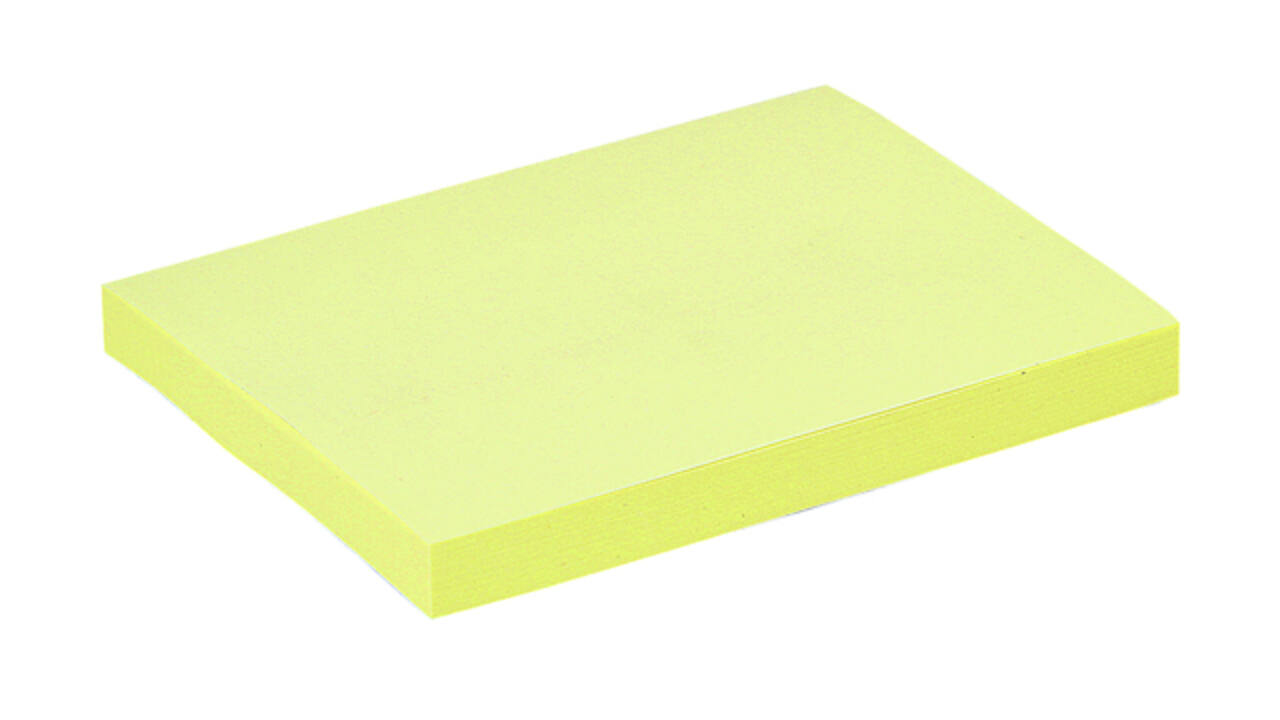 Memoblok Quantore 76x101mm geel 100 vel