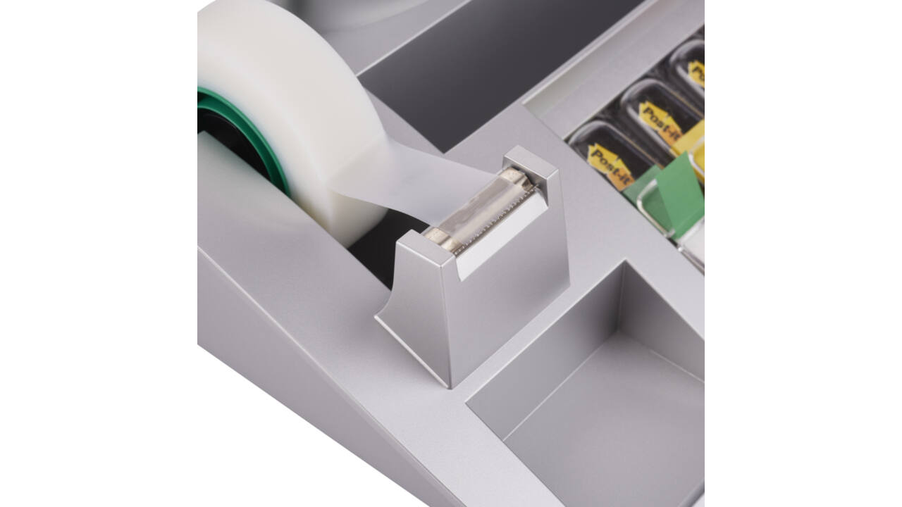 Bureau organiser Post-it C50 zilvergrijs incl inhoud
