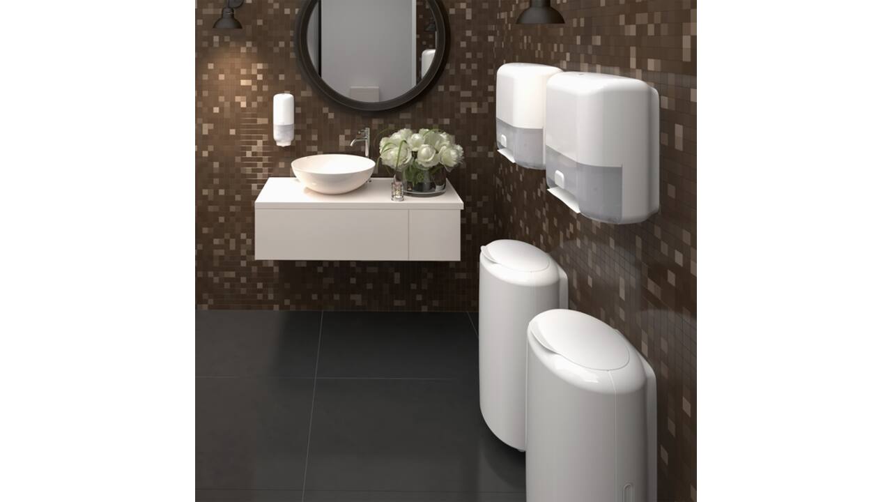 Afvalbak Tork B1 Elevation exclusief deksel 50 liter wit 563000