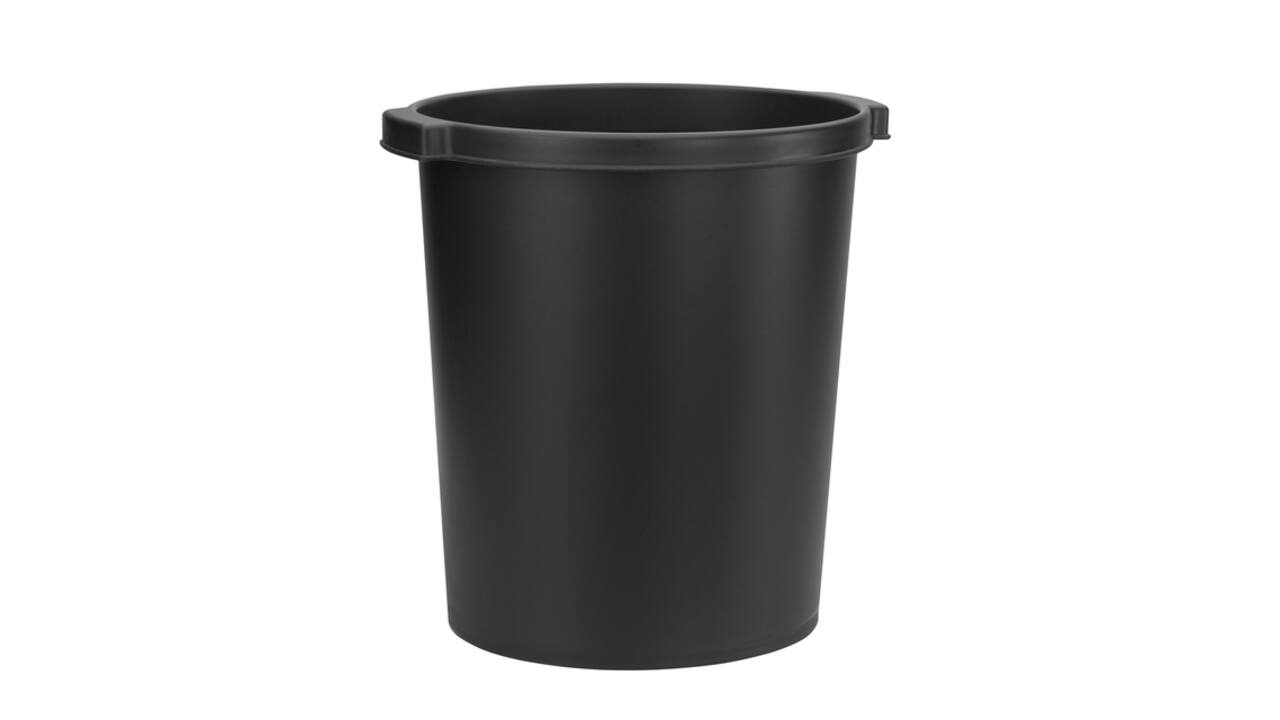 Papierbak Djois Re-Solution 15liter met griprand zwart