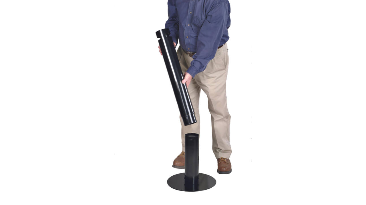 Asbak Rubbermaid Smokers' Pole vrijstaand zwart