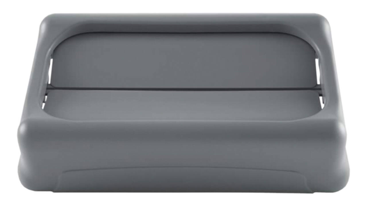 Deksel Rubbermaid Slim Jim Vented gesloten met swingsysteem grijs