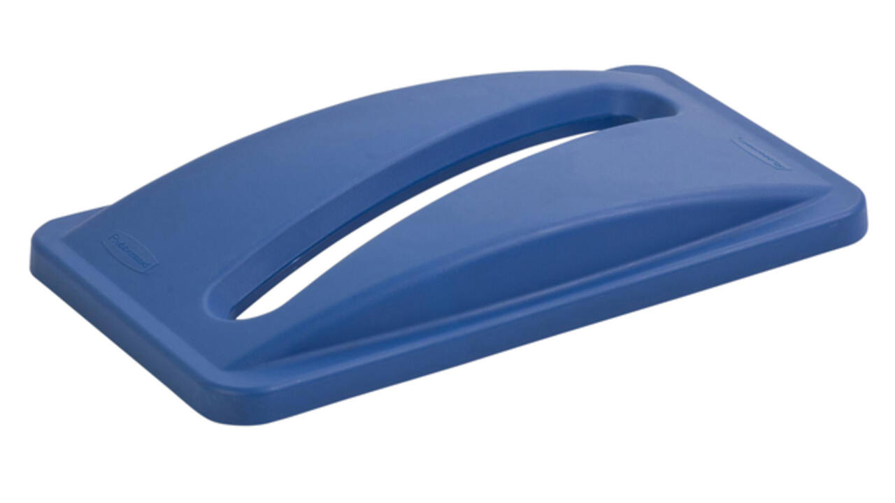 Deksel Rubbermaid Slim Jim Vented inwerpopening voor papier blauw