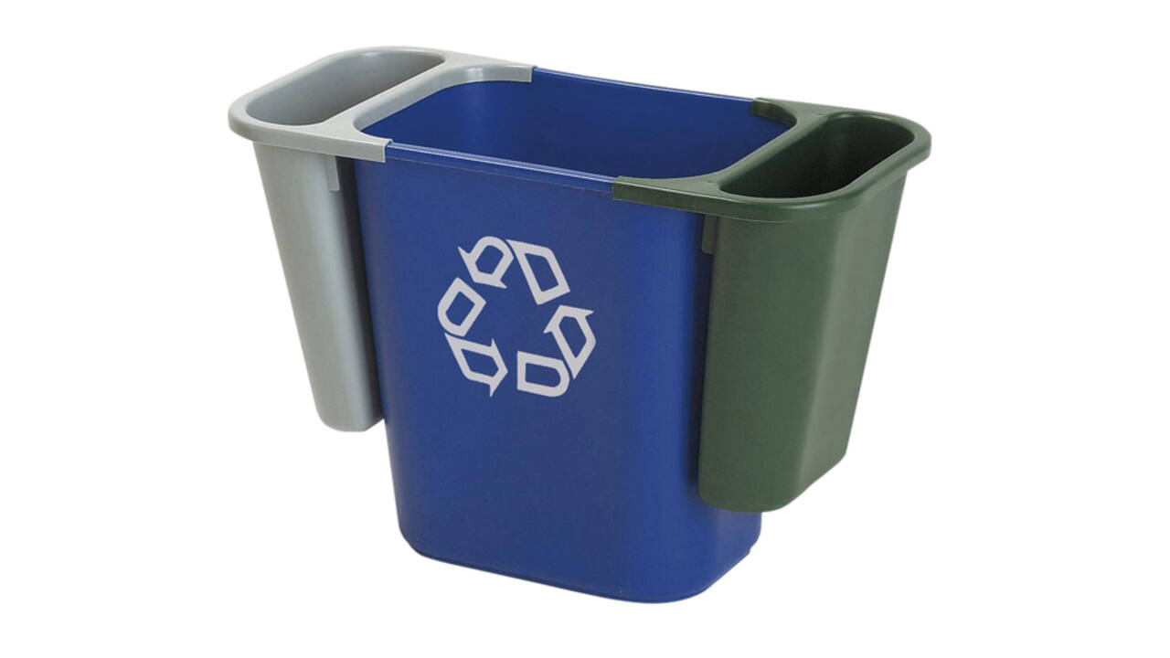 Papierbak Rubbermaid recycling medium 26L blauw