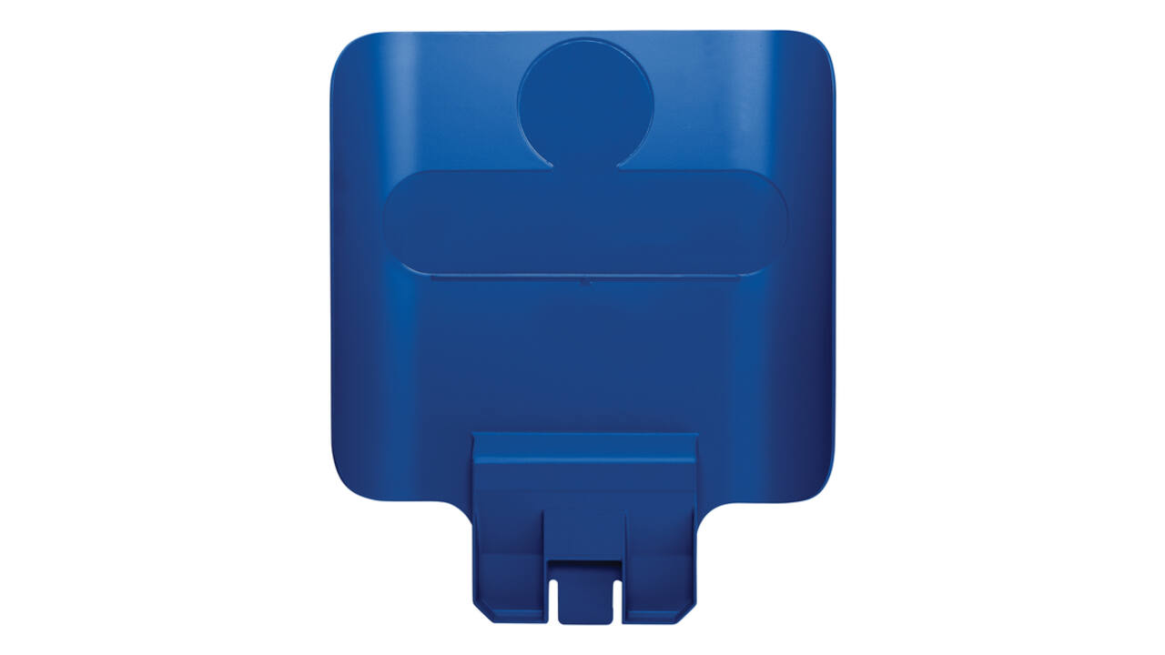 Paneel Rubbermaid Slim Jim Recyclestation voor label blauw