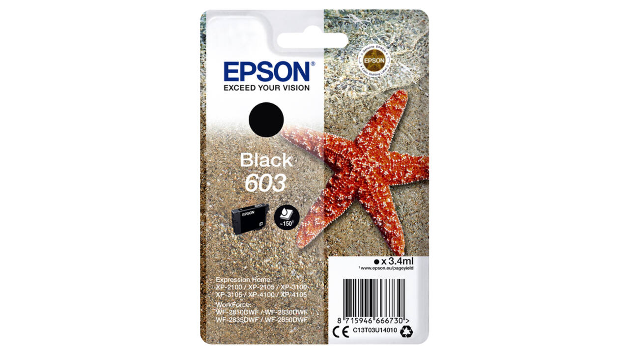Inktcartridge Epson 603 T03U1 zwart