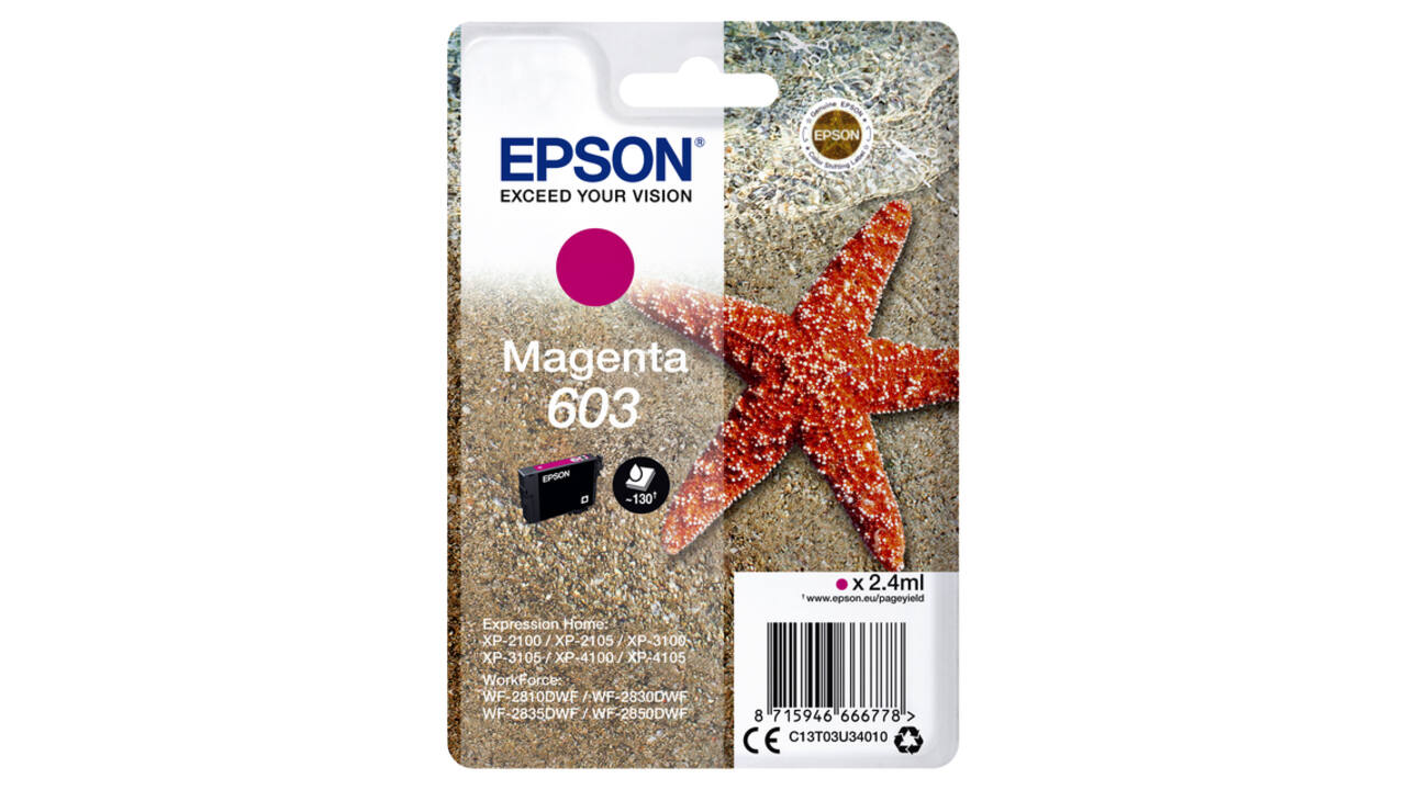 Inktcartridge Epson 603 T03U3 rood