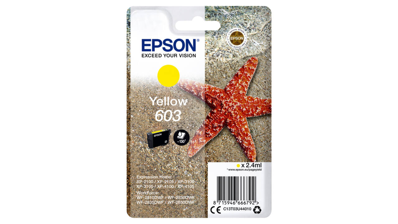 Inktcartridge Epson 603 T03U4 geel