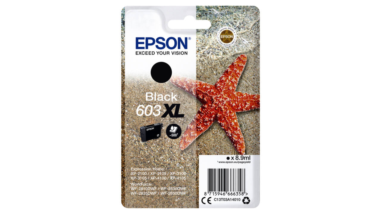 Inktcartridge Epson 603XL T03A1 zwart