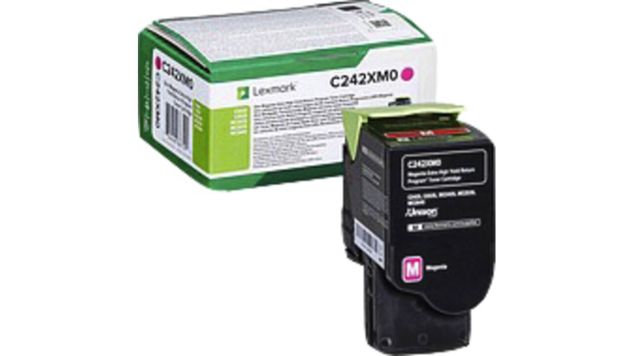Tonercartridge Lexmark C242XM0 rood
