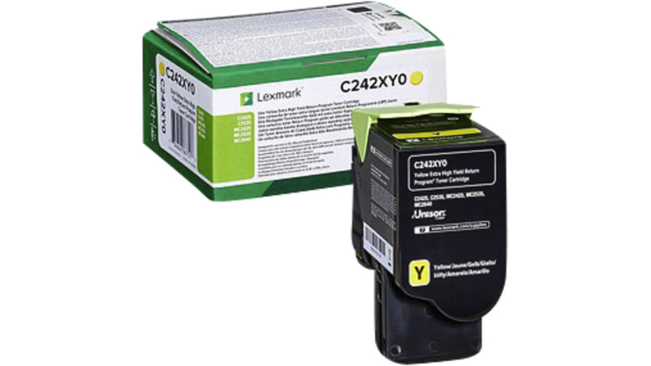 Tonercartridge Lexmark C242XY0 geel