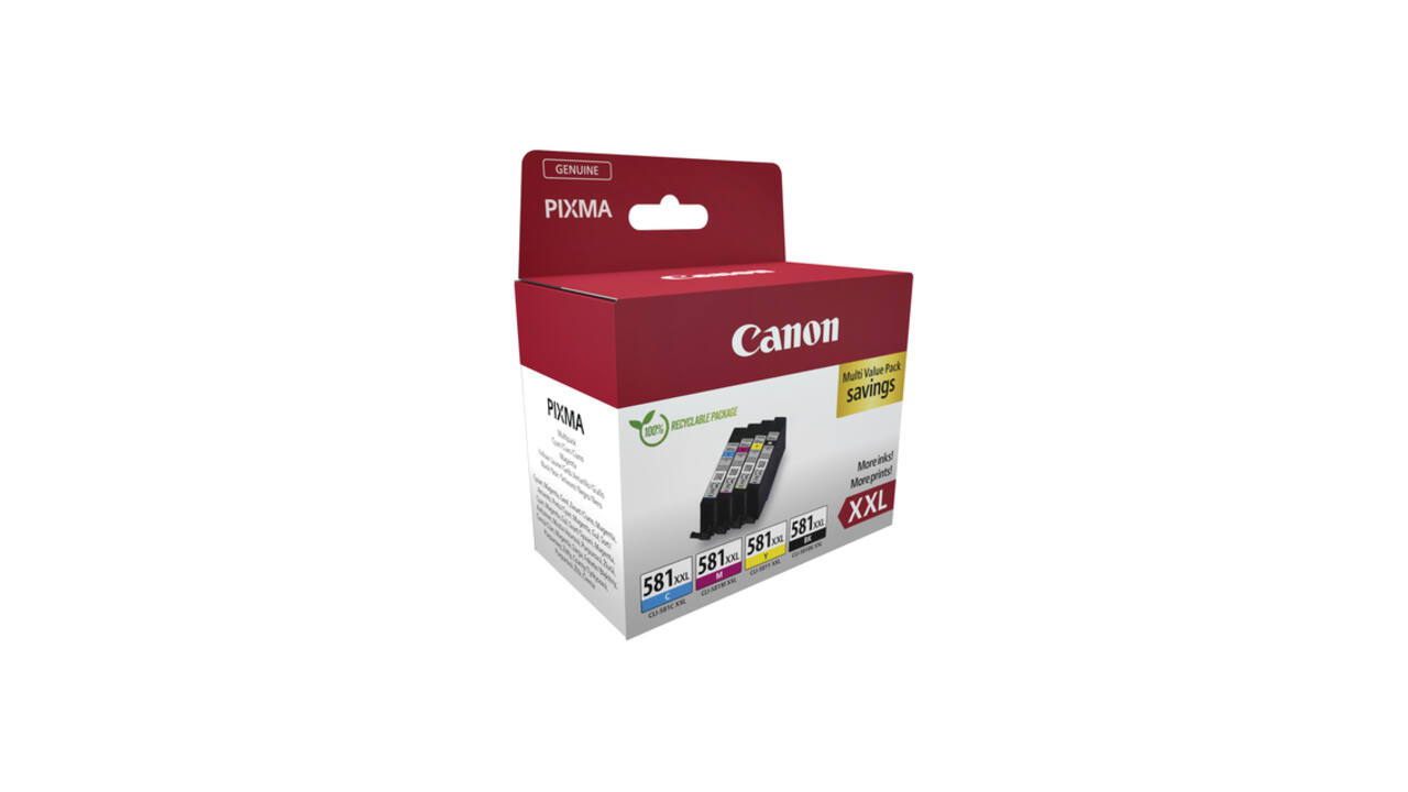Inktcartridge Canon CLI-581XXL zwart + 3 kleuren