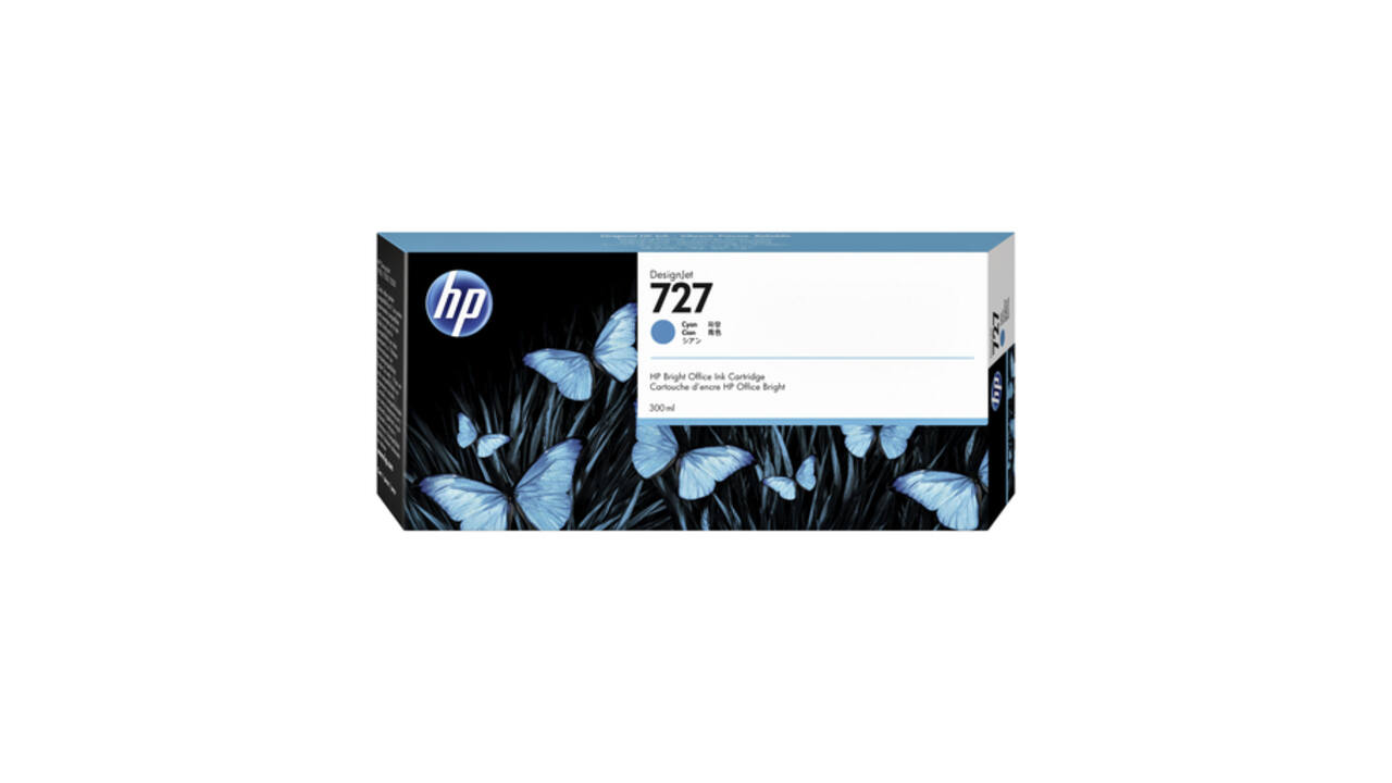 Inktcartridge HP F9J76A 727 blauw