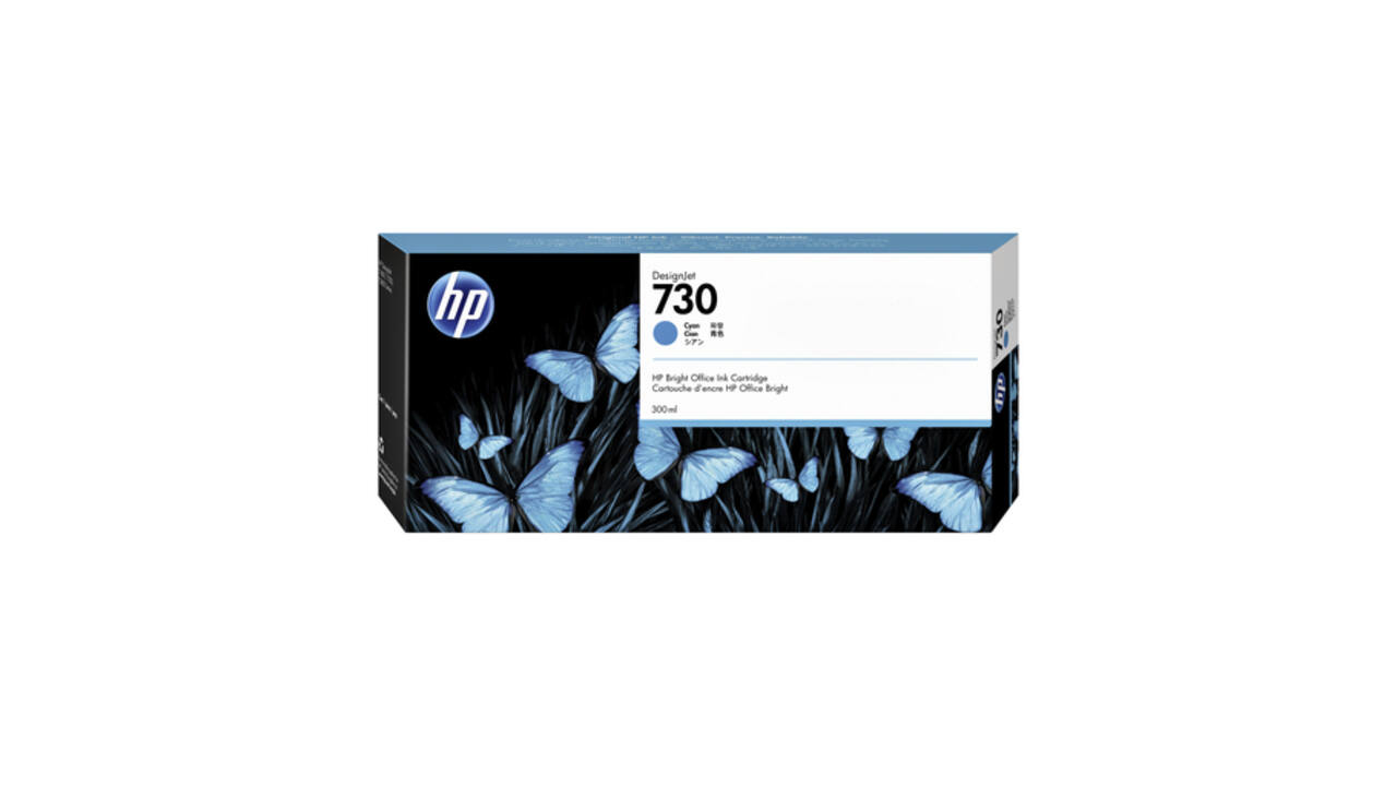 Inktcartridge HP P2V68A 730 300ml blauw