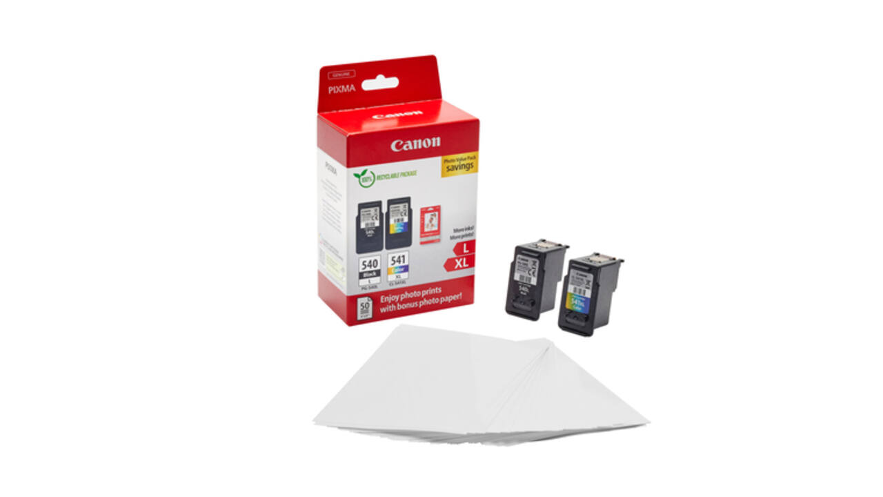 Inktcartridge Canon PG-540L CL-541XL zw+kl+papier