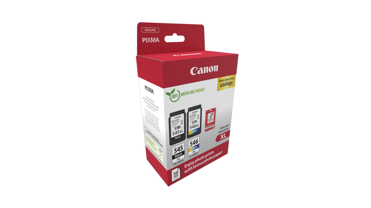 Inktcartridge Canon PG-545XL +  CL-546XL zwart + kleur