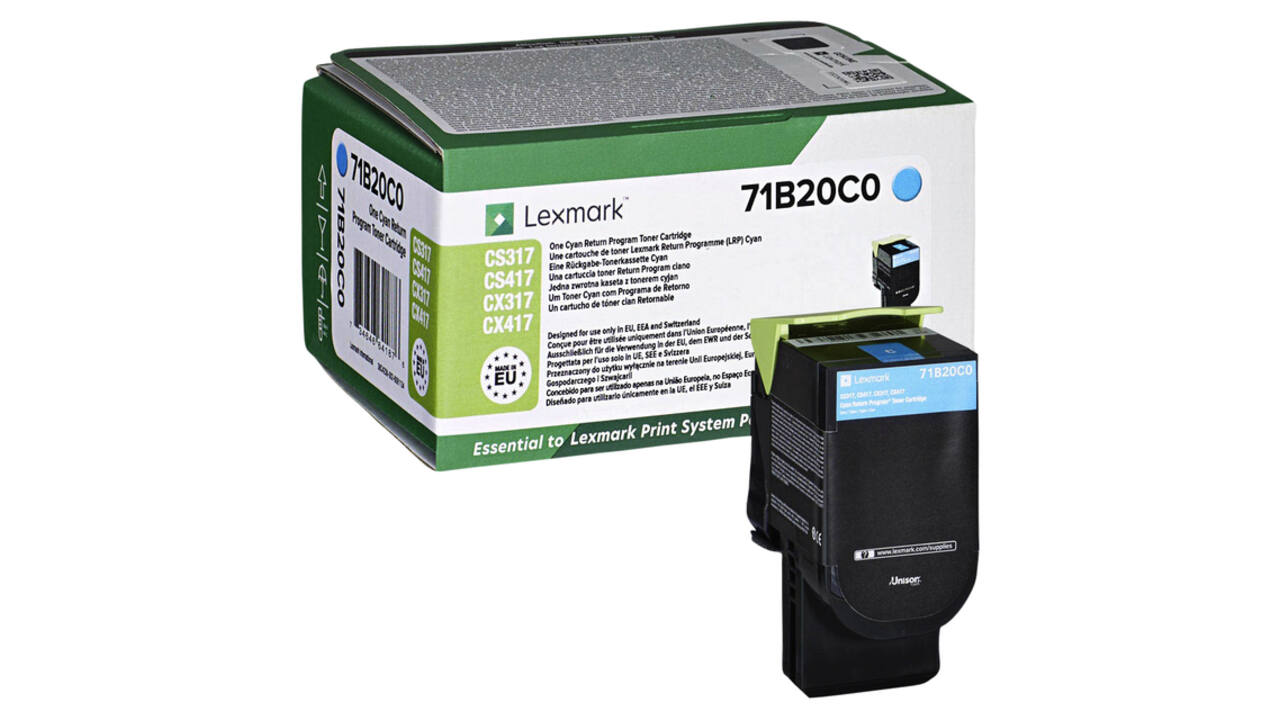 Tonercartridge Lexmark 71B20C0 blauw