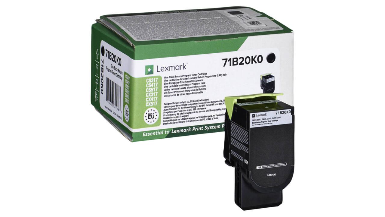 Tonercartridge Lexmark 71B20K0 zwart