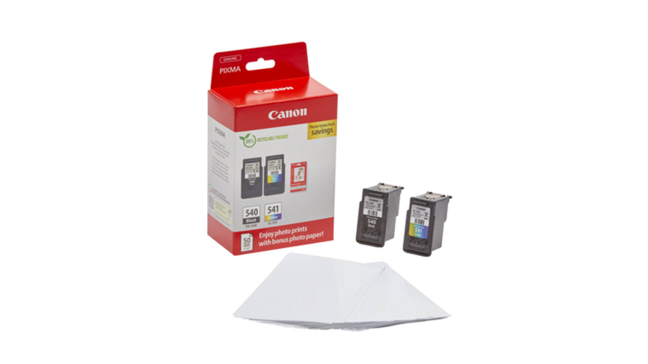 Inktcartridge Canon PG-540 CL-541 zw + kl + papier