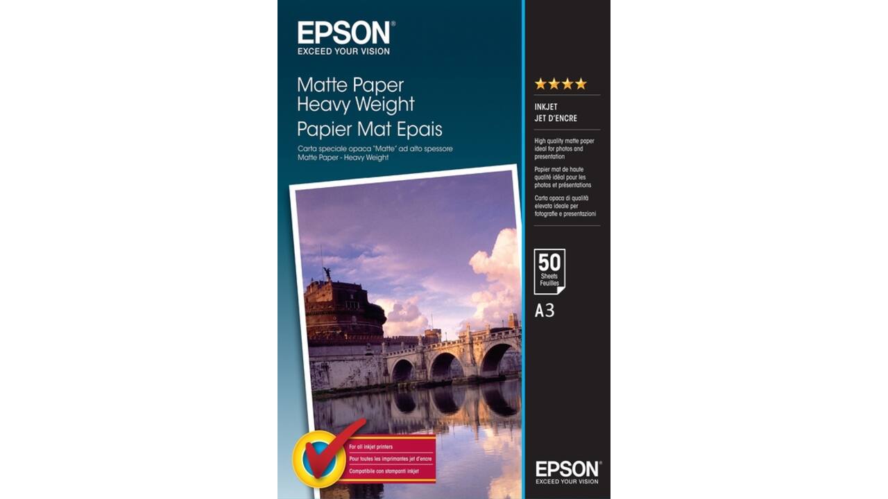 Inkjetpapier Epson S041261 A3 mat 1440DPI 50 vel