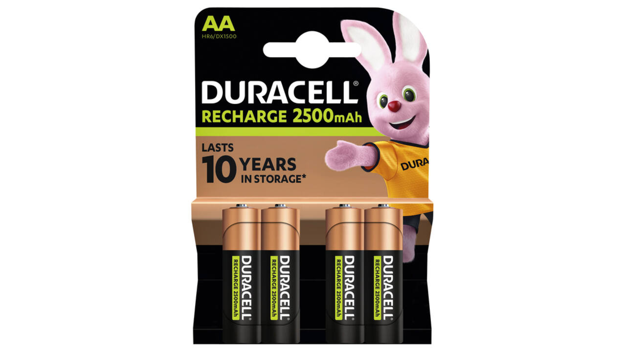 Batterij oplaadbaar Duracell 4x AA 2500mAh Ultra