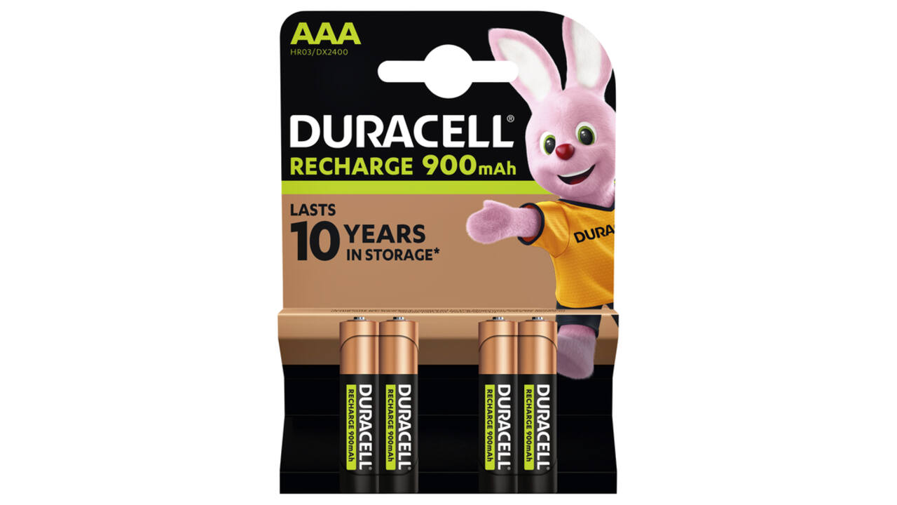 Batterij oplaadbaar Duracell 4x AAA 900mAh Ultra