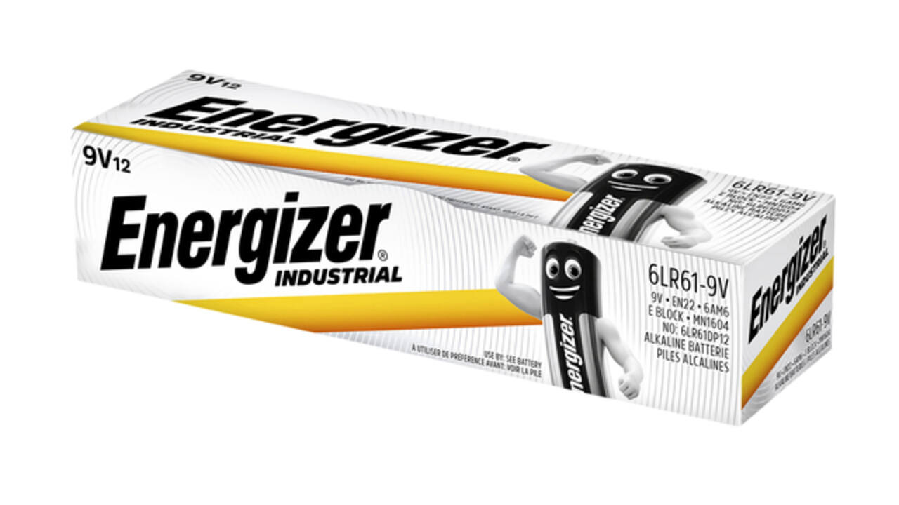 Batterij Energizer Industrial 12x 9Volt alkaline